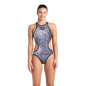 Arena ONE Paints Tech Back - Black White Black    -  Maillot Natation Femme