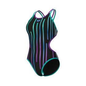 Arena ONE Metallic Paint Black Water Purple  -  Maillot Natation Femme