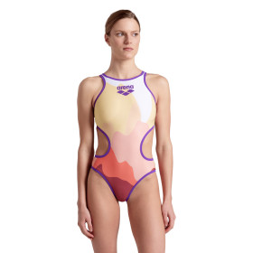 Arena ONE Morning Light   Purple Rose  - Maillot de bain femme 1 pièce