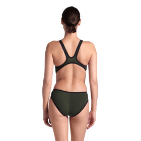 ARENA One Biglogo -Dark Sage Black    - Maillot Natation Femme 1 piece