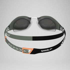 SPEEDO Fastskin HYPER ELITE MIRROR Vert campagne /Noir /Nectarine /Blanc - Lunettes Natation