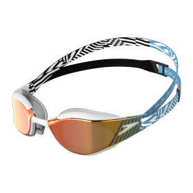 SPEEDO Fastskin HYPER ELITE MIRROR Bleu Picton Noir Blanc - Lunettes Natation