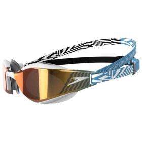 SPEEDO Fastskin HYPER ELITE MIRROR Bleu Picton Noir Blanc - Lunettes Natation