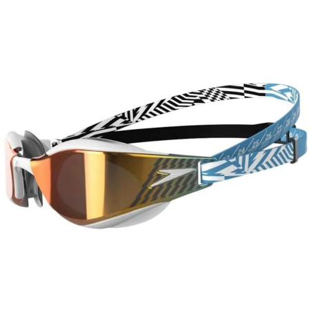 SPEEDO Fastskin HYPER ELITE MIRROR Bleu Picton Noir Blanc - Lunettes Natation | Les4Nages