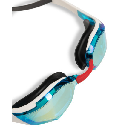 ARENA Cobra EDGE Swipe Mirror FIREFLOW Aqua White - Lunettes Natation | Les4Nages