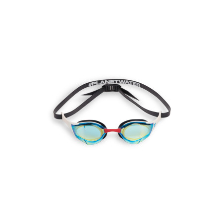 ARENA Cobra EDGE Swipe Mirrror FIREFLOW Aqua White - Lunettes Natation | Les4Nages