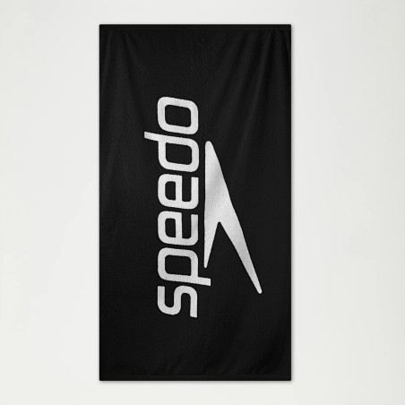 Speedo LOGO Towel Noir / Blanc - Serviette Natation | Les4Nages