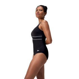 Speedo ECO NEW CONTOUR ECLIPSE Black White - Maillot Aquagym et Natation Femme