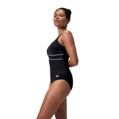 Speedo ECO NEW CONTOUR ECLIPSE Black White - Maillot Aquagym et Natation Femme | Les4Nages