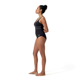 Speedo ECO NEW CONTOUR ECLIPSE Black White - Maillot Aquagym et Natation Femme