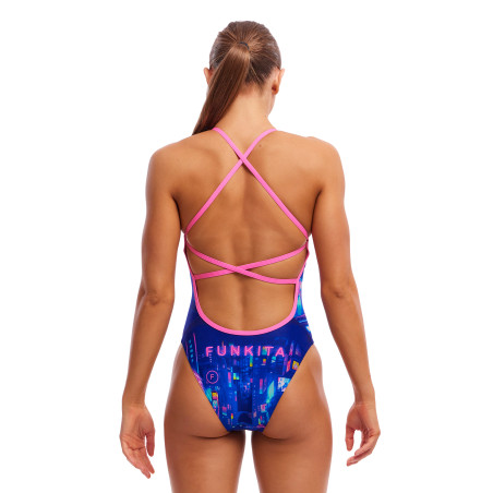 FUNKITA Cyber City Strapped In - Maillot natation Femme | Les4Nages