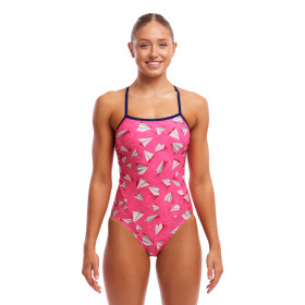 FUNKITA Paper Pink Single Strap - Maillot natation Femme 