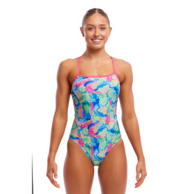 FUNKITA Olive Oily Single Strap - Maillot natation Femme 