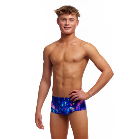 FUNKY TRUNKS(8-14 ans) Cyber City - Boxer Natation Junior  | Les4Nages