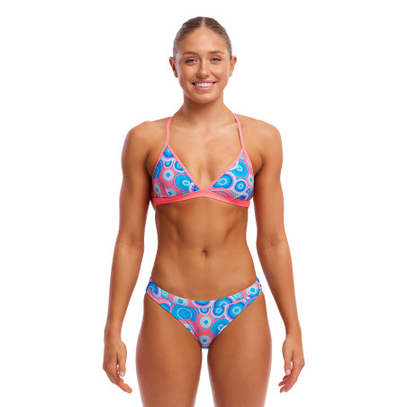 FUNKITA Bundjalung Blue Tri Top Hipster Brief - Maillot de bain Natation Femme 2 pieces | Les4Nages