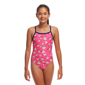 FUNKITA (8-14ans) Paper Pink  Single Strap - Maillot de bain Natation Fille 1 piece