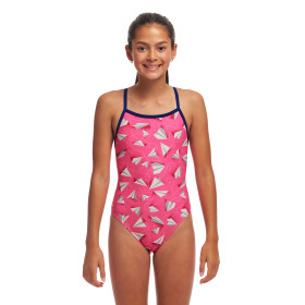 FUNKITA (8-14ans) Paper Pink  Single Strap - Maillot de bain Natation Fille 1 piece