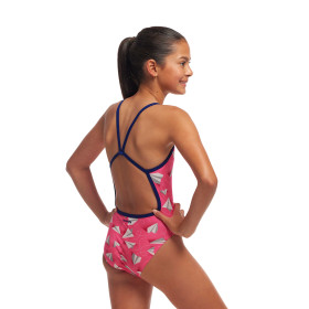 FUNKITA (8-14ans) Paper Pink  Single Strap - Maillot de bain Natation Fille 1 piece