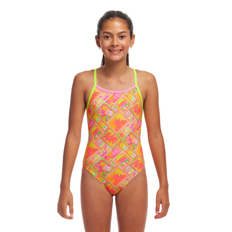 FUNKITA (8-14ans) Hula Bula Single Strap - Maillot de bain Natation Fille 1 piece | Les4Nages