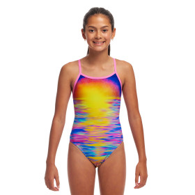 FUNKITA (8-14ans) Darkinjung Sunset Single Strap - Maillot de bain Natation Fille 1 piece