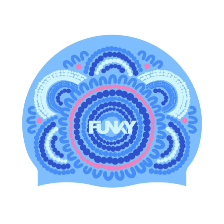 Bonnet fantaisie Silicone Funky Bundjalung Blue | Les4Nages