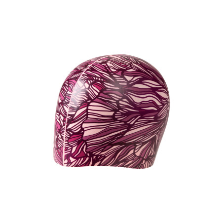 Edition "Octobre Rose " ARENA Print 2 Shocking Pink - bonnet de bain piscine | Les4Nages