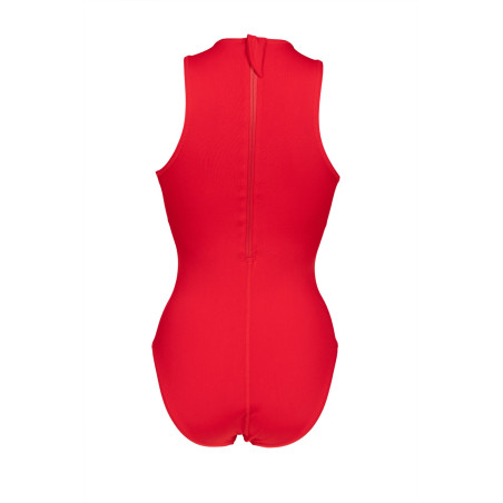 Maillot Water Polo Femme ARENA Rouge TEAM SWIMSUIT WATERPOLO SOLID | Les4Nages