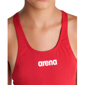 Arena Girls (6-14 ans) Team Swimsuit SOLID Swim Tech - Red- Maillot Fille Natation