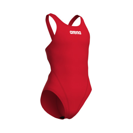 Arena Girls (6-14 ans) Team Swimsuit SOLID Swim Tech - Red- Maillot Fille Natation | Les4Nages