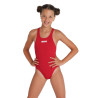 Arena Girls (6-14 ans) Team Swimsuit SOLID Swim Tech - Red- Maillot Fille Natation