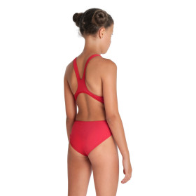 Arena Girls (6-14 ans) Team Swimsuit SOLID Swim Tech - Red- Maillot Fille Natation