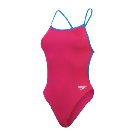 Speedo ECO+ SOLID VBACK Purple - Maillot femme 1 pièce