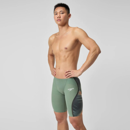 SPEEDO FastSkin LZR PURE INTENT 2.0 JAMMER - Green Orange - Jammer Natation Competition Homme | Les4Nages