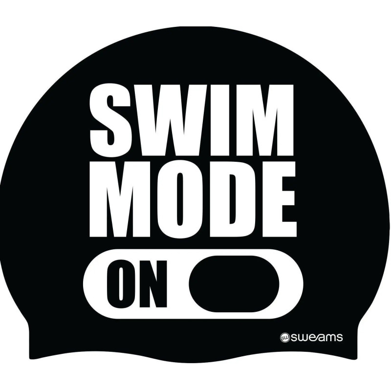 Bonnet SWEAMS Swim mode - Black white | Les4Nages