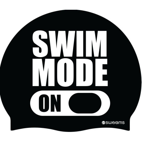 Bonnet SWEAMS Swim mode - Black white | Les4Nages