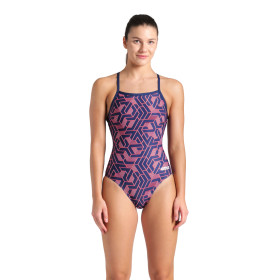 Arena ESCAPE  Lightdrop  Navy Team red white blue  - Maillot de bain femme