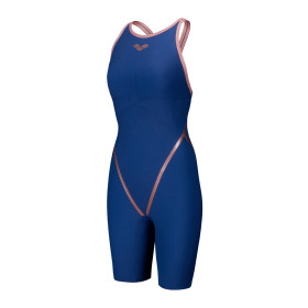 ARENA PRIMO Powerskin Openback (Dos ouvert) Fireflow Navy Rose - combinaison femme compétition