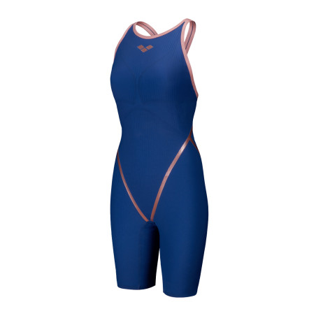 ARENA PRIMO Powerskin Openback (Dos ouvert) Fireflow Navy Rose - combinaison femme compétition | Les4Nages