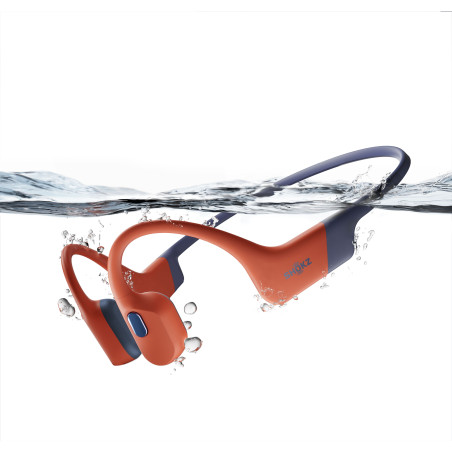 SHOKZ OPENSWIM PRO Rouge - Casque audio Bluetooth Natation , Eau Libre - EN STOCK | Les4Nages