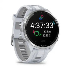 GARMIN 965 Forerunner blanche  avec bracelet en silicone blanc/gris - Montre GPS Running - EN STOCK