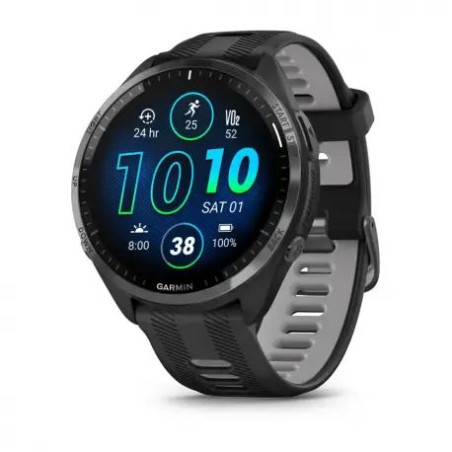 GARMIN 965 Forerunner Noire avec bracelet en silicone noir/gris - Montre GPS Running - EN STOCK | Les4Nages