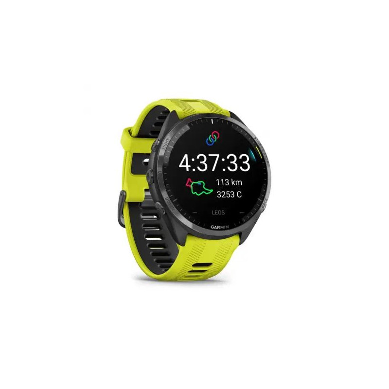 GARMIN 965 Forerunner Noire avec bracelet jaune - Montre GPS Running - EN STOCK | Les4Nages