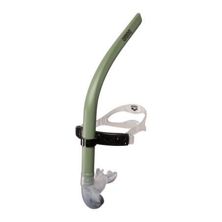 Tuba ARENA SWIM SNORKEL 3 Sage - tuba frontal pour natation et piscine  | Les4Nages