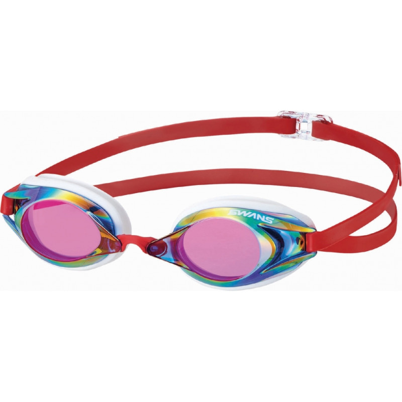 SWANS SR-2 Miroir Rouge et Blanc - Lunettes Natation | Les4Nages