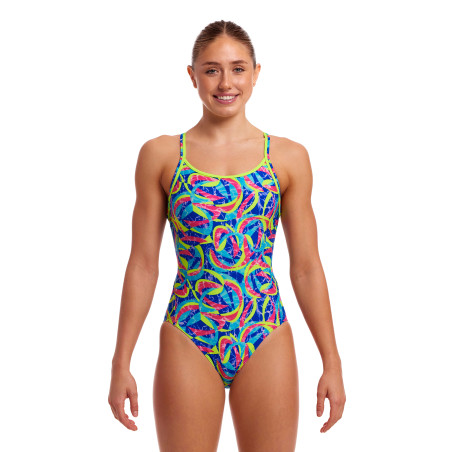 FUNKITA Choppy Waters Diamond Back - Maillot Femme 1 piece | Les4Nages