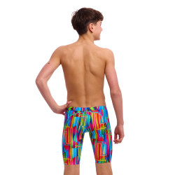 Arena Imprint Jr Short Pantalon Short de Bain pour Homme Boxer de Natation pour Enfant 215689 58/ Black//Coolpix Blue