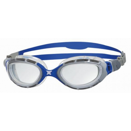 ZOGGS Predator Flex Regular Fit - Grey Blue Clear - Lunettes Triathlon et natation 