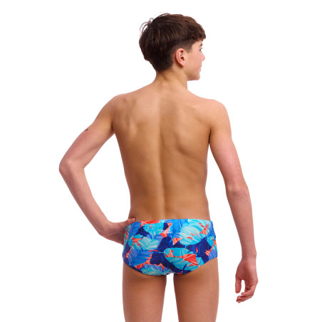 FUNKY TRUNKS (8-12 ans) Lotsa Leaves - Sidewinder Boxer Garçon | Les4Nages