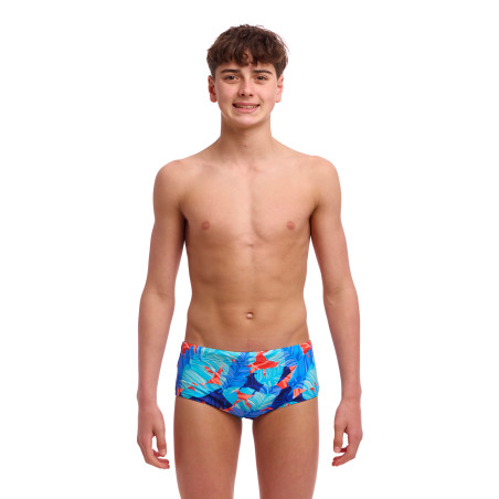 FUNKY TRUNKS (8-12 ans) Lotsa Leaves - Sidewinder Boxer Garçon | Les4Nages