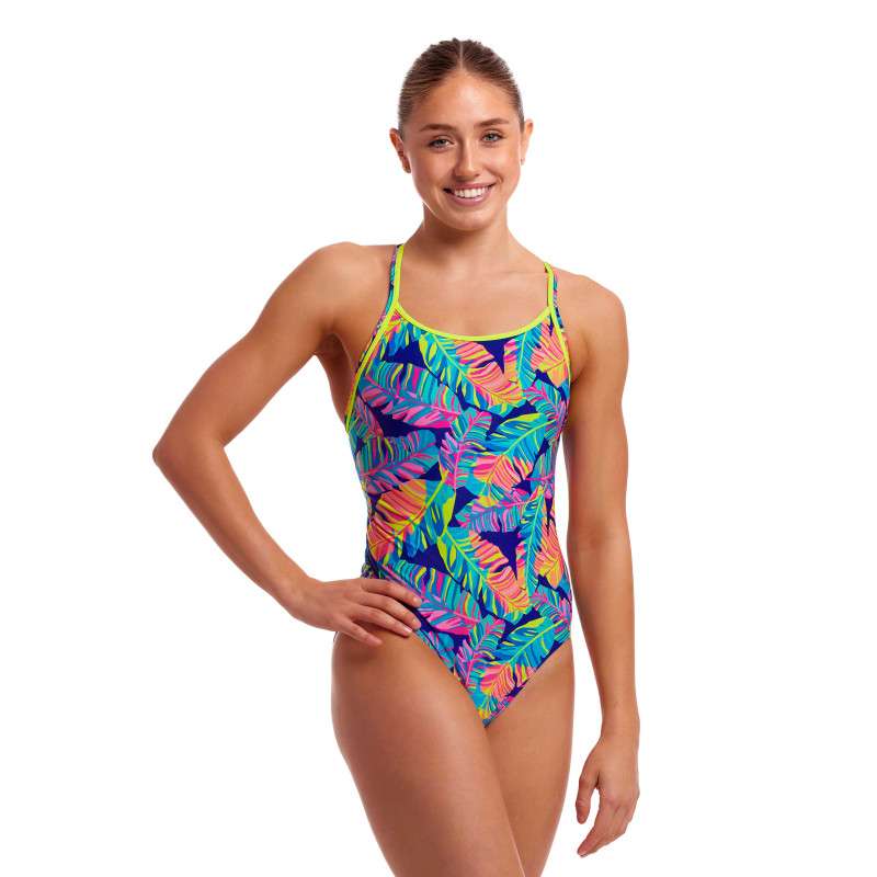 Maillot Menstruel Natation FUNKITA Leaving Today Diamond Secure - Maillot Femme 1 piece | Les4Nages